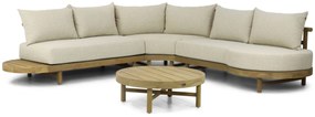 Hoek loungeset 5 personen Teak Old teak greywash  Santika Furniture Santika