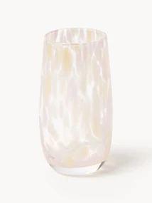 Handgemaakte longdrinkglazen Yava, 4 stuks