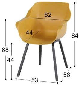 Hartman Sophie element Xerix-Curry Yellow/Ambassador 240x100 cm. tuinset - 7 delig