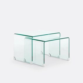 Nesttafeltjes van gehard glas, Joan