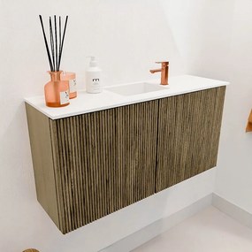 Mondiaz Joya 80cm toiletmeubel dusk met wastafel faye midden 1 kraangat talc