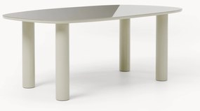 Organische eettafel Beni met glazen tafelblad 2