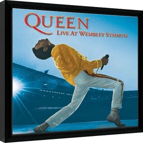 Ingelijste poster Queen - Live At Wembley