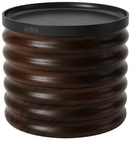 Umbra Tesora Sieradendoos - 13x13x12cm - zwart/walnoot 1021398-048