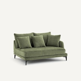 Halve bank, 2-zit van polyester en katoen, MODERNISTE