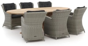 Diningset Intenso  | 6 personen | Tuinset wicker (vlechtwerk) | 7-delig | Kees Smit Tuinmeubelen