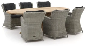 Intenso Milano/ROUGH-Y Ellips 240cm dining tuinset 7-delig