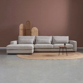 PEPP Interiors Como Grote Bank Met Chaise Longue Links Grijs Mix Puente 09