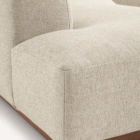 Linkse open hoekbank van getextureerd viscose linnen, Jacopo