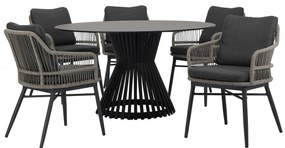 Catania Pasadena dining tuinset 140xH75 cm rond  6 delig