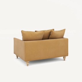 2-zits compacte bank in linnen fluweel, LAZARE