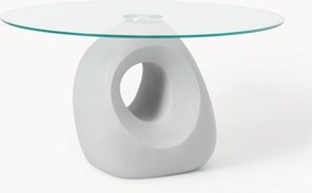 Ronde eettafel Linus met glazen tafelblad, in verschillende formaten