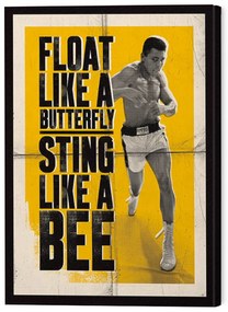 Schilderij op canvas Muhammad Ali - Float Like a Butterfly