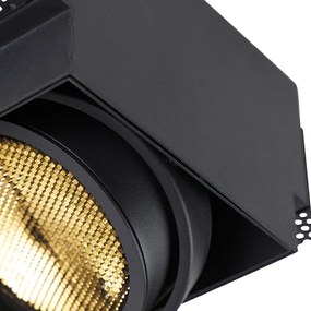 Inbouwspot zwart GU10 AR111 Trimless - Oneon Honey Modern GU10 vierkant Binnenverlichting Lamp
