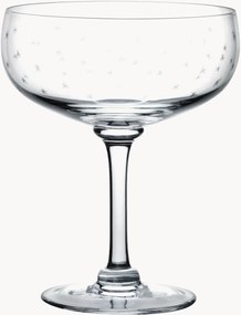 Mondgeblazen kristallen cocktailglazen Stars, 4-delig