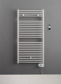 Instamat Robina elektrische handdoekradiator met witte thermostaat 73x60cm wit 400W