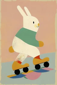 Ilustratie Skating Bunny, Treechild