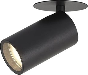 Set van 6 moderne inbouwspots zwart GU10 50mm IP44 - Chels