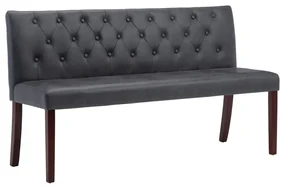 vidaXL Bankje 148,5 cm kunstsuède grijs