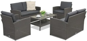 Tuinmeubelen Monaco Coffee 6 Garden Point antraciet