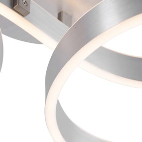 Design plafondlamp staal incl. LED 3-staps dimbaar - Frank Design Binnenverlichting Lamp