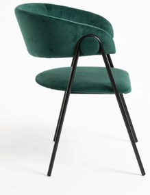 Mihu Zwart Fluwelen Stoel