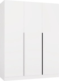 Kledingkast Mandeville 369, Zwart, Wit, 200x150x56cm, 143.1 kg, Kledingkast deuren: Met scharnieren