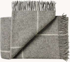 Wollen plaid Mandø met franjes