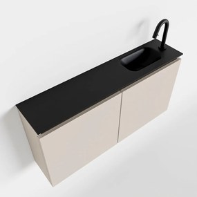 Mondiaz Ture 100cm toiletmeubel linen met wastafel urban rechts 1 kraangat