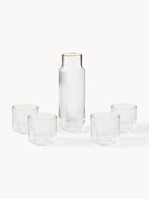 Handgeblazen karaf Aleo met waterglazen, 5-delig