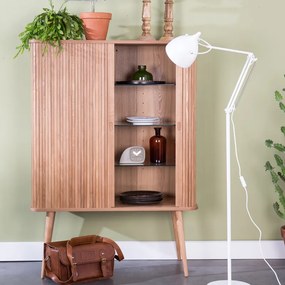 Houten Design Wandkast - 100x45x140cm.