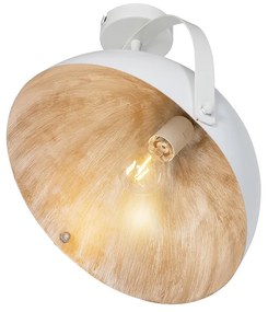 Industriële plafondlamp wit met goud kantelbaar - Magna Industriele / Industrie / Industrial E27 rond Binnenverlichting Lamp