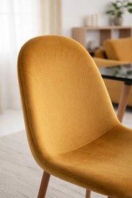 Set 4 Teok Fluwelen Stoelen