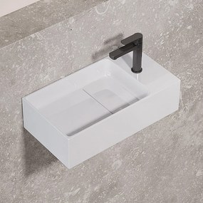 Saniclear Itsie fontein wit glans met kraangat rechts 39x22x10cm