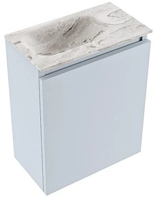 Mondiaz Ture DLux toiletmeubel 40cm clay met wastafel glace links zonder kraangat