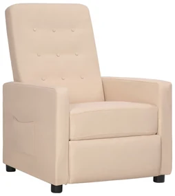 vidaXL Fauteuil verstelbaar stof taupe