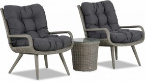Bistroset 2 personen  Wicker Grijs Garden Collections Dover