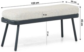 Dining Loungeset 6 personen Aluminium/rope Grijs  Lifestyle Garden Furniture Cordani