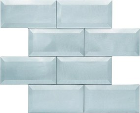 Zelfklevende Mozaïektegels Metaal | Subway 3D Blauw | 30,5×30,5 cm | Keuken, Bad &amp; WC