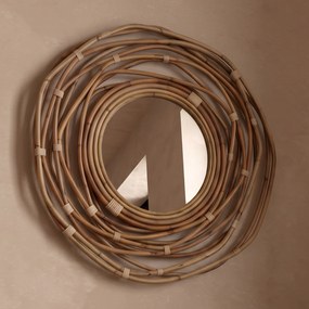 Dutchbone Kubu Rotan Spiegel Rond - 75x75cm
