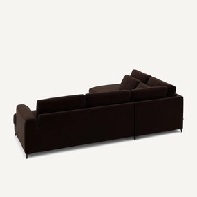 Omvormbare hoekbank links, fluweel, Marsile