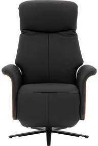 Goossens Relaxstoel Finesse, Recliner electrisch (3 motorig) met notenkleurige zijkant