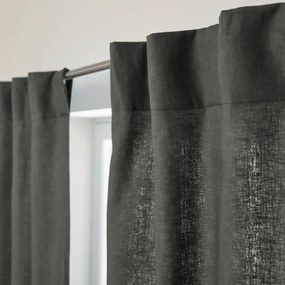 Linnen gordijn met voering, verborgen lipjes, Private