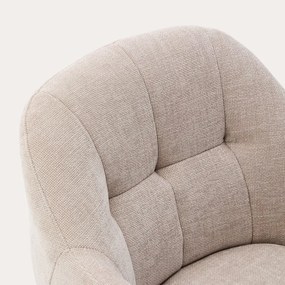 Kave Home Dorina Draaibare Eetkamerstoel Beige