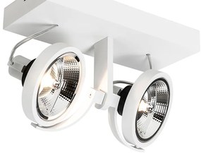 Moderne Spot / Opbouwspot / Plafondspot wit 2-lichts - Master 111 Modern GU10 Binnenverlichting Lamp
