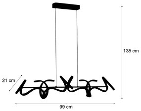 Eettafel / Eetkamer Design hanglamp messing incl. LED en dimmer - Krisscross Design Binnenverlichting Lamp