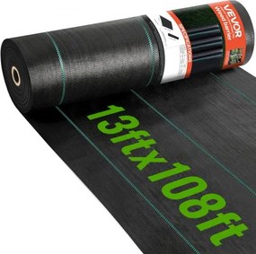 VEVOR 170 g/m² Onkruidbestrijdingsdoek Tuinvlies Tegen Onkruid 4 x 32,9 m Onkruidfolie Gemaakt van PP Waterdoorlatend Scheurvast Corrosiewerend Onkruidvlies 850/950N Treksterkte Onkruidbescherming Gronddoek