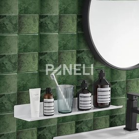 Tegelsticker Vierkant Groen - 23 cm x 23 cm x 0.11 cm | 0.07 kg | Paneli zelfklevende steenstrips