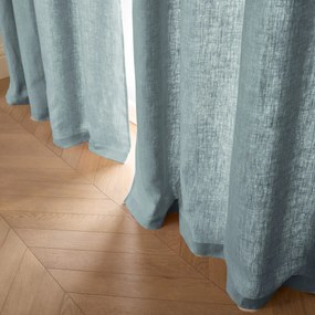 Gordijn in gewassen gevoerd linnen met ringen, Private