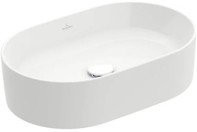 Villeroy & Boch Collaro opzetwastafel ovaal 56x36cm zonder overloop zonder kraangat wit 4A195601